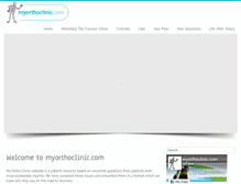 Tablet Screenshot of myorthoclinic.com